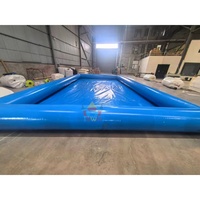Piscine gonflable commerciale en PVC, ensemble de bateaux à rames gonflables avec certification CE, utilisation intérieure/extérieure pour location événementielle