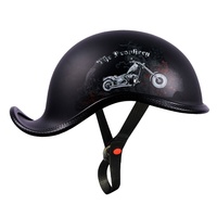 Casque de moto vintage en ABS, demi-casque unisexe pour scooter/vélo électrique, design rabattable, saison printemps/été