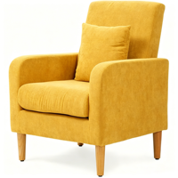 Échantillon Gratuit - Fauteuil Ottoman Moderne Grand Format - Chaise d'Appoint, Canapé de Salon, Fauteuil de Lecture pour Chambre à Coucher