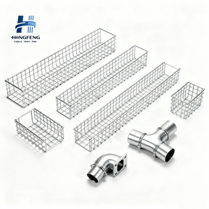 <b>Grid</b> Cable Tray Galvanized Steel Wire Mesh Open Design Cable Management <b>System</b> for Industrial Construction - Product Image 3