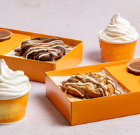 Boîte à glissière en carton pour pâtisseries, cupcakes, donuts, brownies et biscuits, avec séparateurs, pour boulangeries, restaurants et emballages alimentaires, directement de l'usine