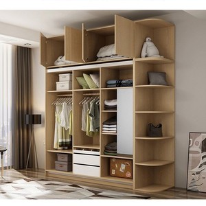 <b>Modern</b> Minimalist Sliding Door Wardrobe Space Saving Bedroom Storage Cabinet For Clothes - Product Image 1