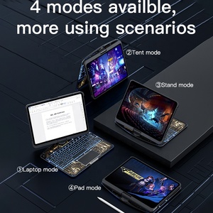 Transparent Stylish <strong>Keyboard</strong> Case For IPad <strong>Mini</strong> 6 360 Rotate Tablet Case With Pen Slot Black Touchpad Support Megnetic Charging - Product Image 3