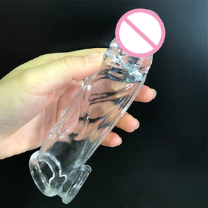 Condón de Cristal Altamente Elástico, Reutilizable, Extensor de Pene, Retrasa la Eyaculación, Agrandador de Pene, Juguetes Sexuales Íntimos para Hombres - Product Image 2