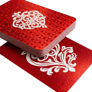 Juego de Cartas de Póker de Plástico Rojo y Blanco, Regalo de San Valentín, Cartas de Mahjong para Trucos de Magia y Casino - Product Image 2