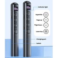Puntero Láser Inalámbrico Recargable con Pantalla Digital, Control Remoto para Presentaciones, RF 2.4GHz, Alcance de Control de 100M
