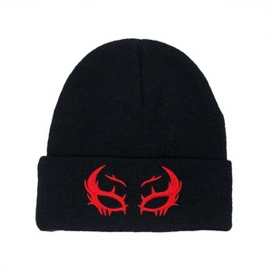 Customizable High Quality Unisex <b>Fleece</b> <b>Beanie</b> Hat 100% Cotton Breathable Waterproof 3D Embroidery Custom Logo Multi-Color - Product Image 1