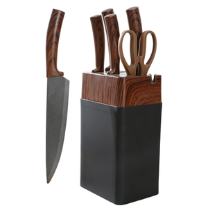 Ensemble de 7 couteaux de cuisine avec bloc, revêtement antiadhésif, couteaux de cuisine en acier inoxydable, manche en PP, couteaux à manche ergonomique - Product Image 3