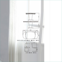 Table à manger rotative extensible en marbre 8 places