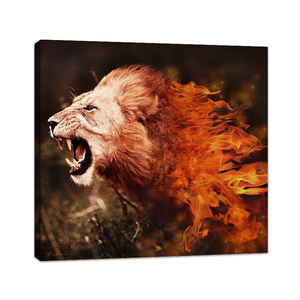 cheap price abstract burning lion wall art posters modern animal