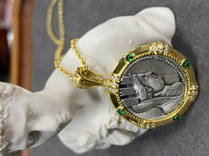 Colliers Pendentifs de Bijoux Fins en Argent Sterling 925 Plaqué Or avec Zircon et Pièces de Monnaie Vintage, Élégants et Délicats, pour Fiançailles, pour Dropshipping - Product Image 3