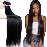 Mèches naturelles lisses Remy, tissées, 30 32 34 40 pouces, Extensions de cheveux