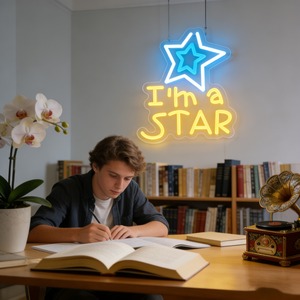 Fabricante de Letreros de Neón Personalizados, Letrero LED de Neón 'I'm a Star', Luz de Pared Acrílica USB para Decoración de Hogar, Habitación, Bar, Fiesta, Boda, Club y Regalo - Product Image 3