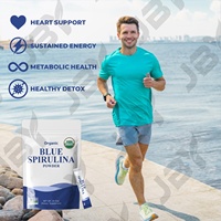 Poudre de spiruline bleue pure en gros de l'usine JBY pour l'enrichissement nutritionnel, l'aide à la détoxification et le bien-être général