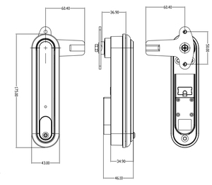 Hengsheng MS8696 Cerradura electrónica de control remoto cerradura de gabinete pasiva inteligente enclavamiento industrial - Product Image 5