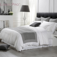 Parure de lit de luxe pour hôtel à Dubaï, taille king, tissu en polycoton, draps, housse de couette