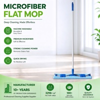 Serpillère plate en microfibre à séchage rapide et haute efficacité pour la cuisine, la salle de bain, les sols en marbre et le nettoyage domestique