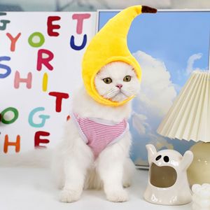 Sombrero de girasol para mascotas, diadema de algodón con diseño de plátano para perros y gatos, accesorios para mascotas para las cuatro estaciones, para animales pequeños - Product Image 4