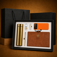 Set Hadiah Perusahaan Peringkat Teratas Gadget Baru: Flask Praktis, Notebook, USB, Pulpen, Gantungan Kunci, Power Bank untuk Kantor Bisnis