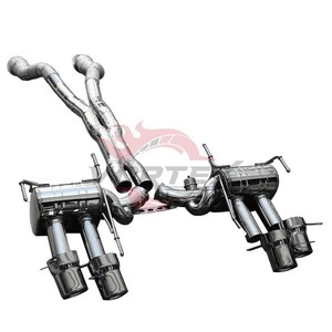 Escape Vortex SS304 Valvetronic para Ferrari F12, Sistema de Control de Sonido Activo con Puntas Doradas - Product Image 1