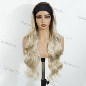 <span class=keywords><strong>OCEAM</strong></span>-Peluca con diadema de pelo sintético de color ombre, fibra resistente al calor, sin encaje, pelo judío, sin pegamento, peluca con diadema sintética - Product Image 1