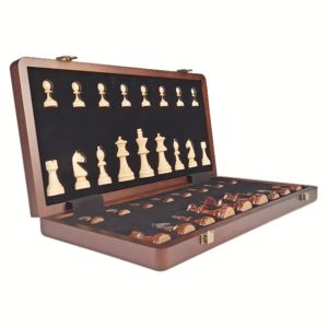 تصميم جديد 15 بوصة عالية الجودة لعبة المجلس المحمولة طوي الفاخرة خشبية مجموعة الشطرنج المغناطيسي - Product Image 3