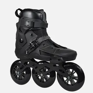 New Design Big Skating Shoes 3 Wheels 125mm Inline Roller Skate For Adult