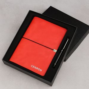 Ensemble de carnets cadeaux d'entreprise durables avec couverture en tissu de liège, stylo et sac en papier - Product Image 1