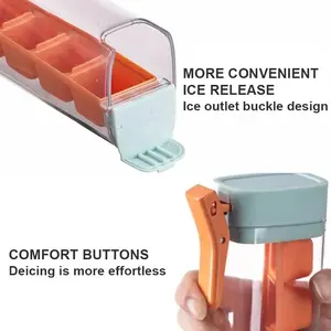 Máquina para Hacer Cubitos de Hielo de Plástico con Presión Manual, 1 Unidad, Congelación Rápida, Fácil Desmolde, para Whisky, Cócteles, Jugos, Bebidas, Diversión de Verano - Product Image 6