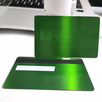 Carte bancaire en métal de haute qualité avec gravure au laser, miroir doré, vierge, avec fente pour puce