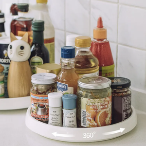360 Rotation Non-Skid Pantry Cabinet Lazy Turntable with Wide Base <b>Storage</b> Bin Rotating Organizer for Kitchen Seasoning - Product Image 6