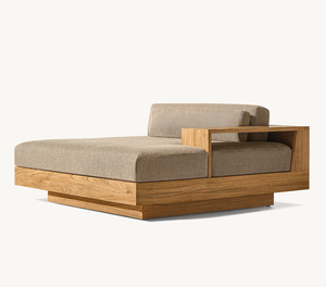 Cape Town-Sofá tumbona modular <span class=keywords><strong>de</strong></span> madera <span class=keywords><strong>de</strong></span> teca, tumbona seccional en L, para exteriores, diseño minimalista tapizado, muebles <span class=keywords><strong>de</strong></span> jardín - Product Image 6