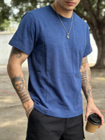 T-shirts d'été pour hommes 100% coton slub, t-shirts unis, vente en gros, fabricants de vêtements, t-shirts pour hommes personnalisés de haute qualité et premium