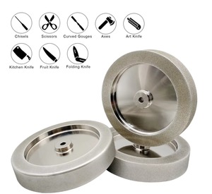 Muela de Diamante CBN para <span class=keywords><strong>Tormek</strong></span> <span class=keywords><strong>T4</strong></span> - 250mm*12mm*50mm, Muela de Afilado para Herramientas (Ángulo Redondo, Grano 220) - Product Image 3