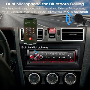 Âm thanh xe hơi kỹ thuật số phương tiện truyền thông Receiver phổ In-Dash 1-DIN Màn hình LCD hiển thị JMC phổ xe Mp3 Máy nghe nhạc đài phát thanh 7 màu đèn nền - Product Image 2