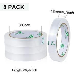 BOMEI PACK BOPP Şeffaf Bant Yedekleri Dispenseri Hediye Paketleme Bandı 3 inç Göbekli Ev Ofis 3/4 inç X 60 yarda - Product Image 3