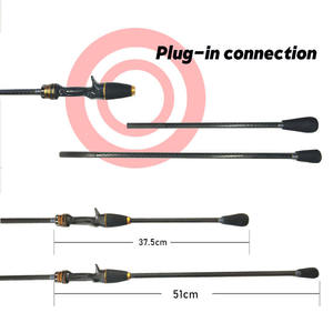Canne à <span class=keywords><strong>pêche</strong></span> de voyage en carbone Alpha 1.72-1.85M 24T, 1.5 brins, plug-in M/MH, <span class=keywords><strong>pour</strong></span> jigging et <span class=keywords><strong>pêche</strong></span> au calmar - Product Image 4