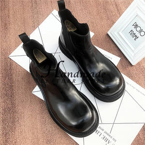 Bottes en cuir faites à la main, bottines Chelsea en cuir véritable, chaussures d'affaires élégantes et décontractées, chaussures pour hommes - Product Image 4