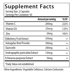 Suplemento de Apoyo Inmunológico OEM/ODM de Venta Caliente con Vitamina C y Zinc, Baya del Saúco, Vitamina D3, Cápsulas de Equinácea - Product Image 2