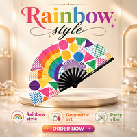 Éventails pliants personnalisés en bambou pour fête foraine, accessoires de célébration, grands éventails sonores pour enterrement de vie de jeune fille