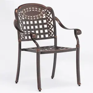 Simple and luxurious comfort furniture suitable for courtyard leisure die cast outdoor aluminum chair