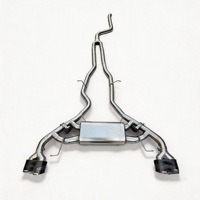 Système d'échappement Catback en alliage de titane poli miroir de qualité intermédiaire DZ pour BMW Série 3 320i/325i/330i E90 2.0L/2.5L/3.0L 1.5mm