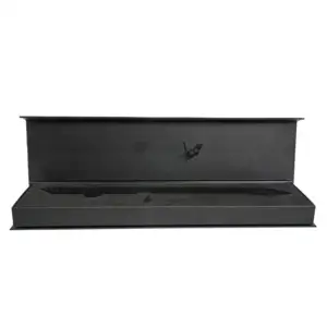 Sünger Insert ile OEM özel boyut bıçak ambalaj kutusu siyah karton tencere kutusu