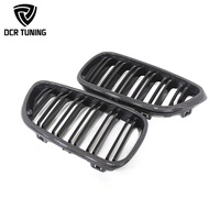 Calandre avant double lamelles en fibre de carbone à clipser pour BMW Série 2 F22 F87 M2 – Grille d'aération de pare-chocs avant