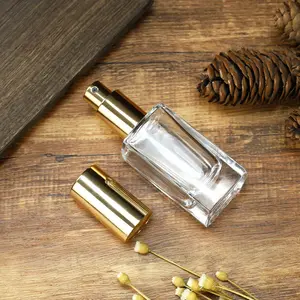 Custom Fashion Trend Fancy Glass Elegant Premium Empty Spray Perfume Bottle With Screw Spray Pump