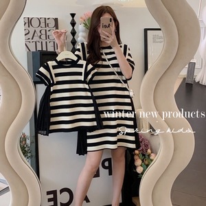 Abito Estivo Stile Coreano a Righe Ondulate per Mamma <span class=keywords><strong>e</strong></span> Figlia, Outfit Coordinati per Famiglia - Product Image 4
