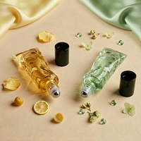 Flacon roll-on en verre vide Anding 10 ml en forme de vague, personnalisable, pour huiles essentielles et parfums