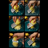 JINGDUN JD-KTC9 Keukenhulpjes RVS Fijne Groentenrasp Metalen Kaasschaaf & Schilmes & Snijder Handmatige Raspmes Fruit