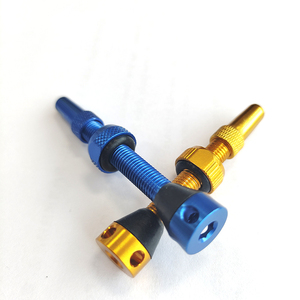 Válvula Presta sin cámara de 55mm de alta calidad, accesorio de bicicleta Premium de aleación de aluminio dorado - Product Image 6