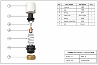 Fournitures de CVC | Tête de soupape d'actionneur électrothermique de chauffage avec capteur de cire pour collecteur de thermostat sous le plancher
